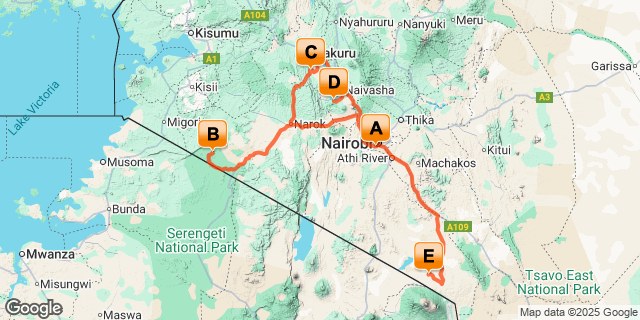 Kenya Budget route map