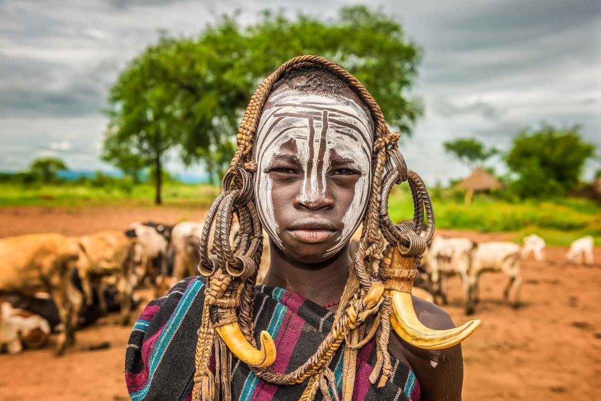 Mursi woman, Omo Valley