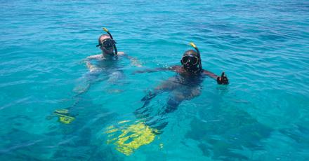 Snorkelling off Zanzibar