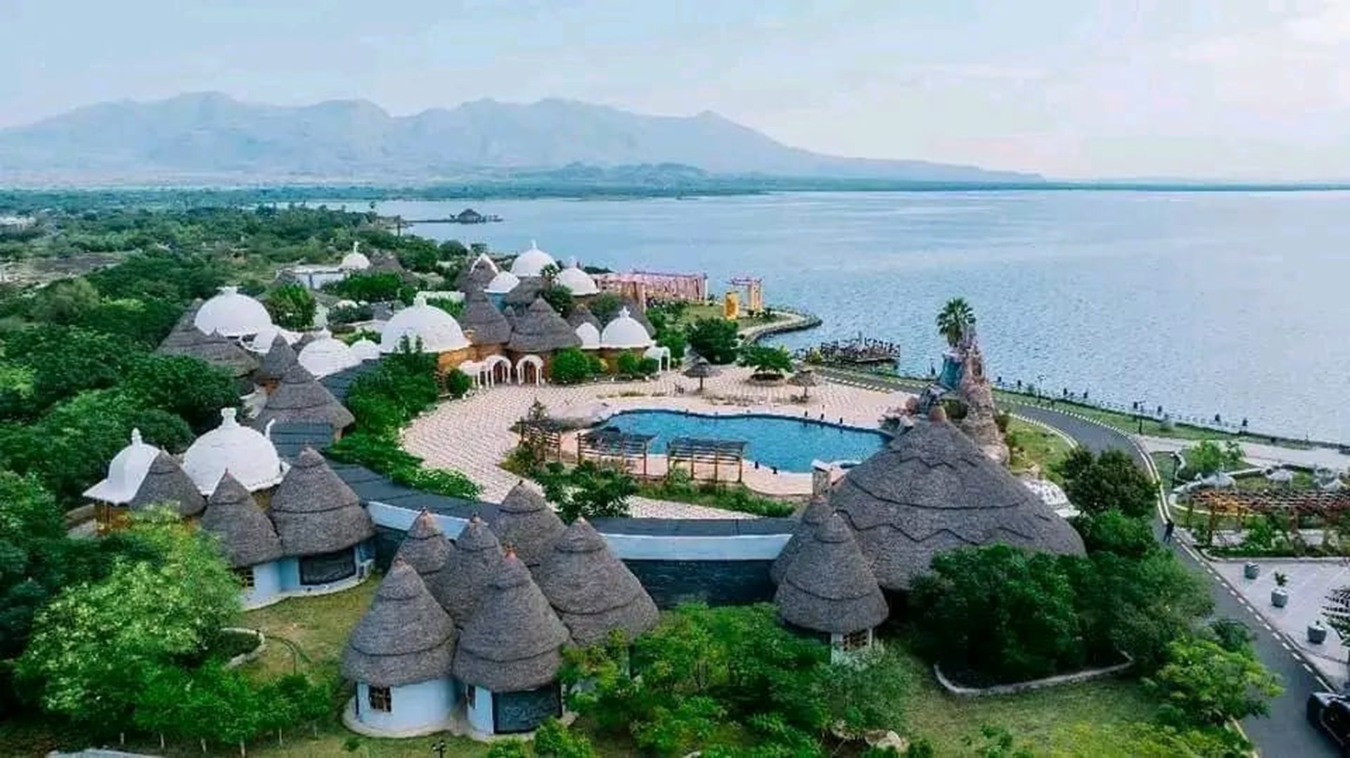 Lakeside resort and pool, Ethiopia