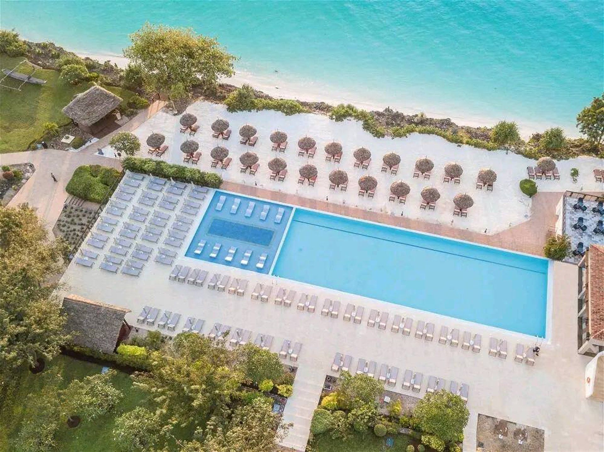 Beachfront pool on Zanzibar's north coast
