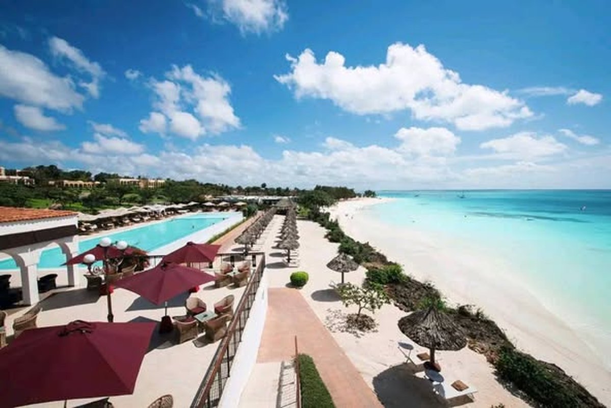 Pool deck overlooking Nungwi Beach