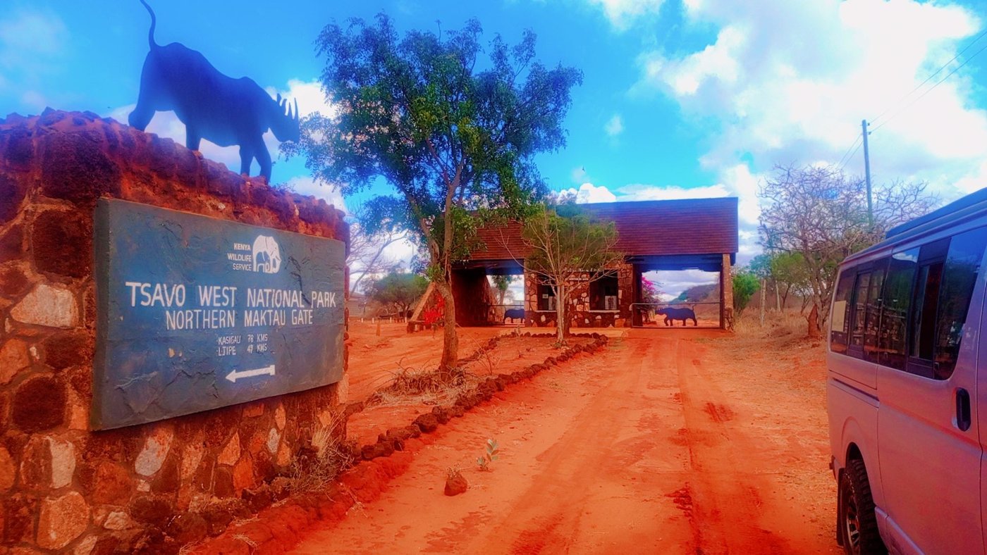 Tsavo West National Park gate