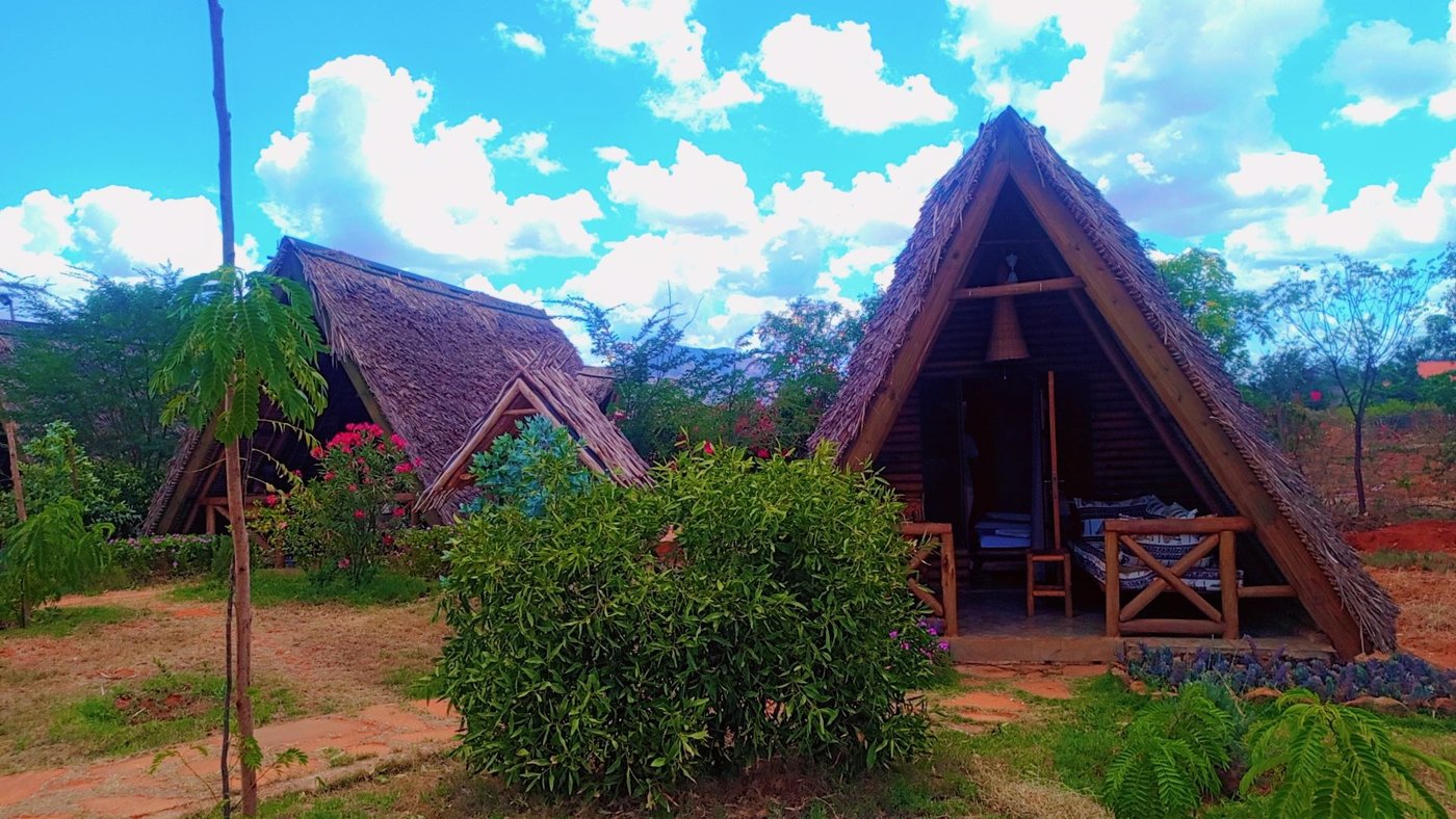 A-frame cottage with private veranda
