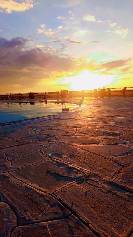 Sunset from the pool deck
